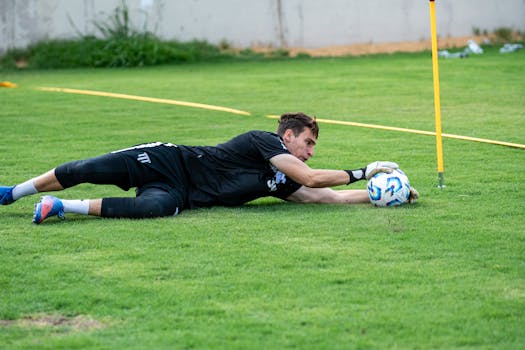 soccer gear on a field