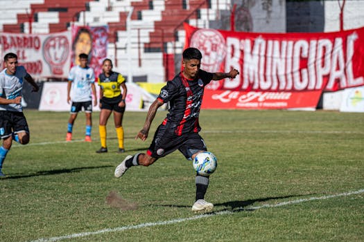 soccer referee in action