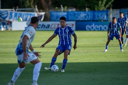 soccer players in action