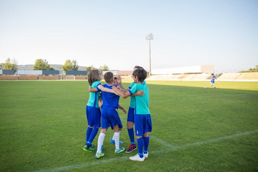 young players practicing soccer