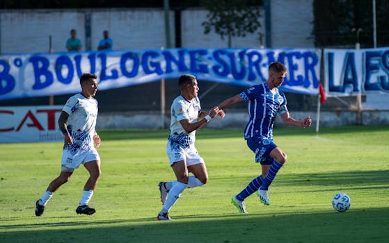 modern soccer players in action