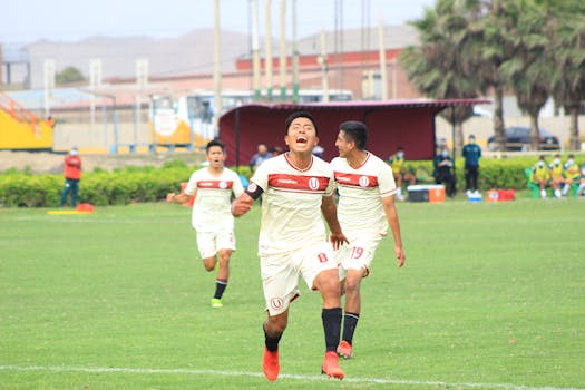 exciting soccer match