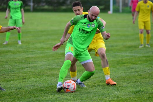 exciting soccer match