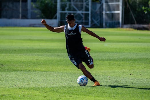 soccer player practicing recovery exercises