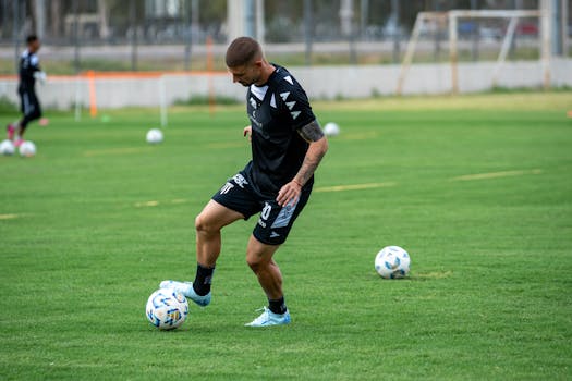 soccer training session