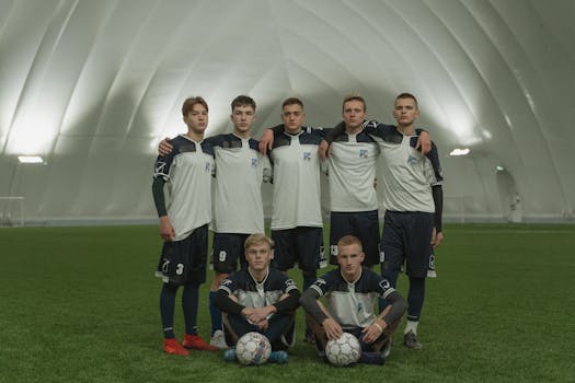 soccer players practicing visualization