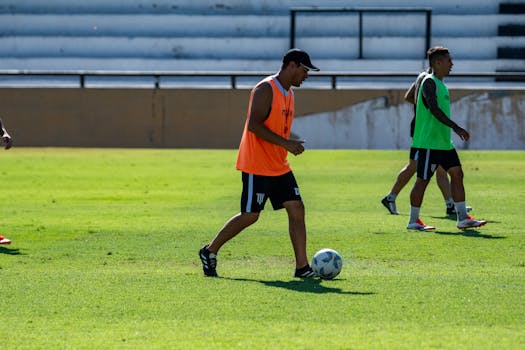 Soccer training session