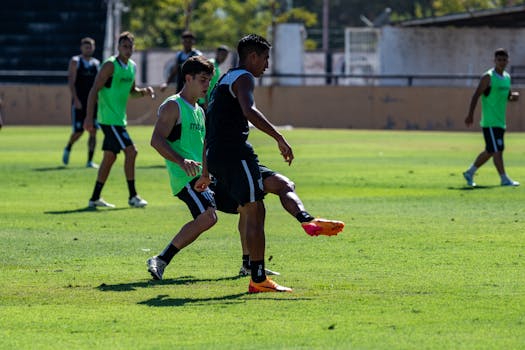 soccer players in action