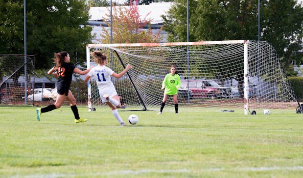 Early women’s soccer match